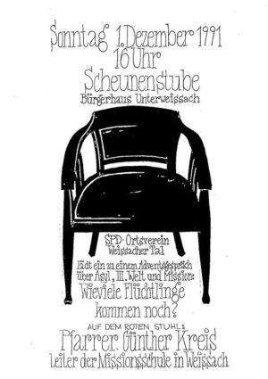 Plakat zum 7. Roten Stuhl