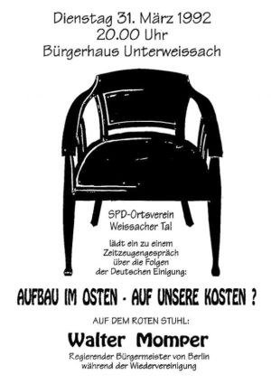 Plakat zum 9. Roten Stuhl