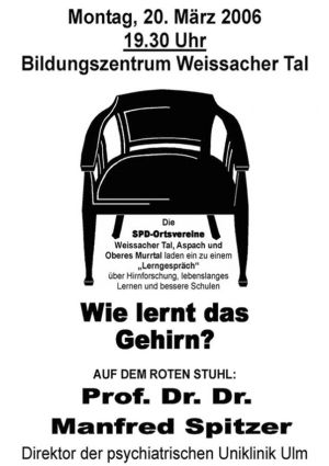 Plakat zum 30. Roten Stuhl