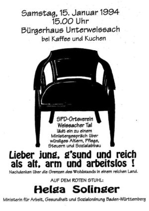 Plakat zum 12. Roten Stuhl