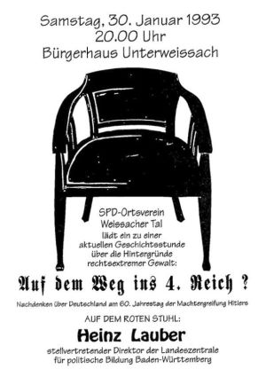 Plakat zum 10. Roten Stuhl