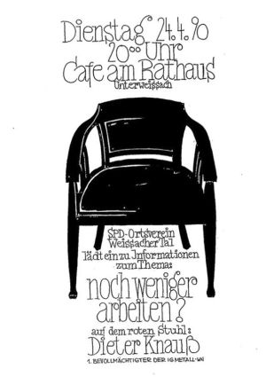 Plakat zum 1. Roten Stuhl
