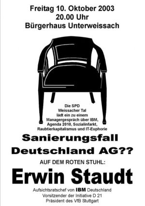 Plakat zum 26. Roten Stuhl