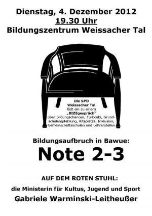 Plakat zum 37. Roten Stuhl