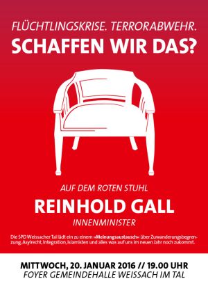 Plakat zum 40. Roten Stuhl
