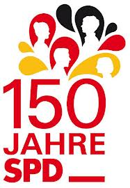 Das Logo zu 150 Jahre SPD